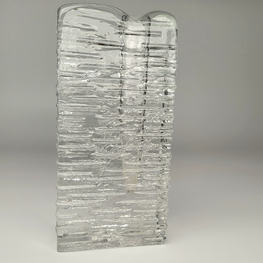 Ice Block Glass "Solifleur" Bud Vase - 6.25" - Art Glass - Picture 2 of 7
